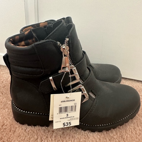 SOLD - George Buckle Booties with rhinestones (kids) - Picture 2 of 3